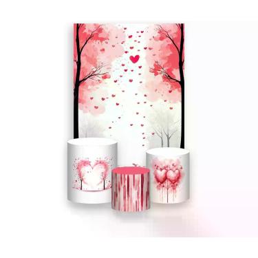 Imagem de Painel De Festa Vertical 1,50 x 2,20 + Trio De Capas Cilindro - Namora