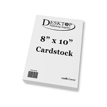 Imagem de Cartolina branca de 20,32 cm x 25,40 cm - Papel super grosso em branco - Capa pesada de 54,40 kg para impressora a jato de tinta e laser - 50 folhas