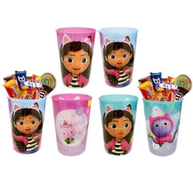Imagem de 5 Copos Tema A Casa Mágica da Gabby Decoração Festa Lembrancinha Infantil 320ml Plasutil