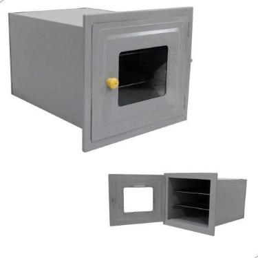 Imagem de Forno Para Fogão A Lenha Nº 3 - Sem Cinzeiro Frente De Vidro Cinza - M