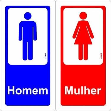 Imagem de Placa Sanitário Plus Masculino e Feminino Tamanho:15X15CM
