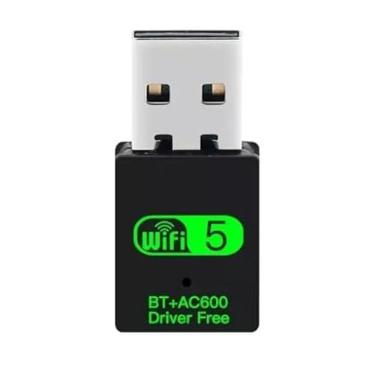 Imagem de Adaptador Para Pc Usb 2x1 Receptor 600mb 5g Wifi + Bluetooth