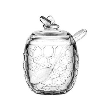 Imagem de Açucareiro Bee Transparente Em Vidro C/Colher Açúcar 230ml - Hauskraft