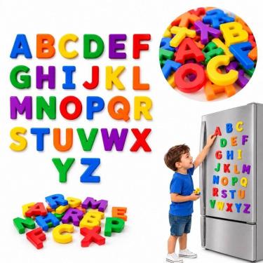 Imagem de Alfabeto magnetico kit multiuso lousa geladeira completo 26 letras did