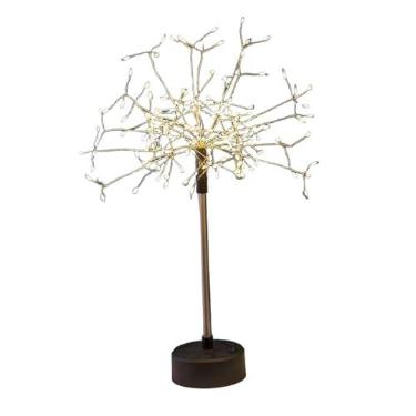 Imagem de MotiveTech Abajur de mesa em forma de árvore de dente-de, luminária decorativa com luz integrada, ideal para festas, mesa de cabeceira e quarto, Luz Quente