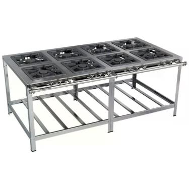Imagem de Fogão Industrial Stori Premium 8 Bocas 40x40 M16 Aço Inox 430 Metalmaq