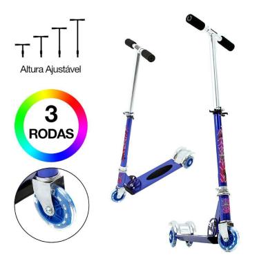 Imagem de Patinete Marvel Spider-Man 3 Rodas Ajuste de Altura Azul - DM Radical