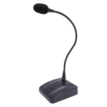 Imagem de Microfone de Ganso da Mesa, Microfone de Condensador XLR Montado Em Mesa Com Pára -brisas de Espuma, Qualidade de Som Profissional para Palestras Videoconferências