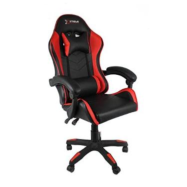 Imagem de Cadeira Xtreme Gamers Cinesis Giratória Reclinável Altura Ajustável Preta e Vermelha
