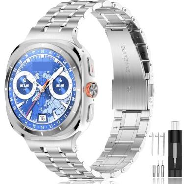 Imagem de SUPLINK Compatível com Samsung Galaxy Watch Ultra Bands Silver