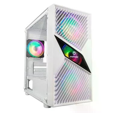 Imagem de Gabinete Gamer One Power Fractal CC-201W S/Fans S/Fonte Mid Tower Vidr