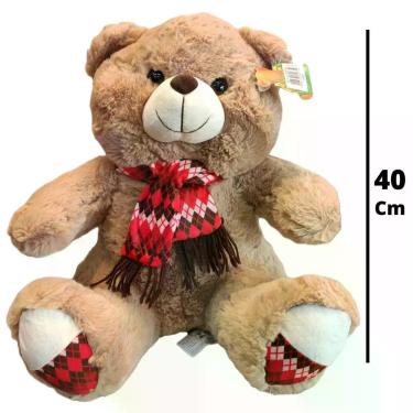 Imagem de Urso Grande de Pelúcia Com Laço - Fizzy