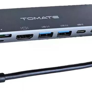 Imagem de Hub Usb C 8 Portas HDMI 4k Rj45 Usb 3.0 Sd Tf Tomate Mtv-619
