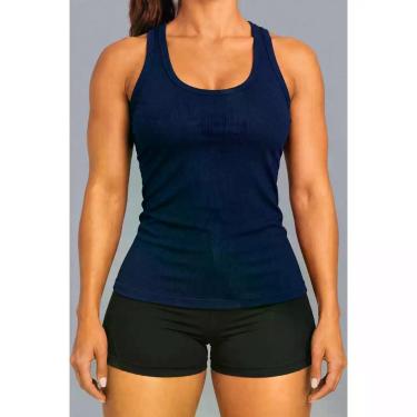 Imagem de Regata Canelada Feminina Básica Fitness Academia Casual Confortável - 