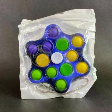 Imagem de Hand Spinner Pop It Led Luminoso Tiktok Sensorial Azul