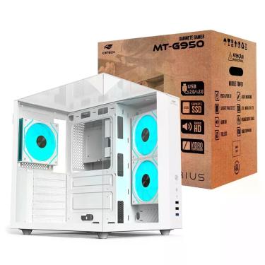 Imagem de Gabinete Gamer Aquarius MT-G950WH Mid Tower ATX em Aco com Vidro Temperado Branco C3tech