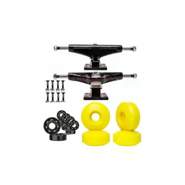 Imagem de Kit Truck Skate 139mm Rodas Rolamentos Parafusos - Congratulations Sto