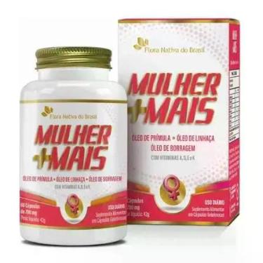 Imagem de Mulher +Mais Prímula Linhaça Borragem Vitaminas ADEK 60 Cápsulas Flora