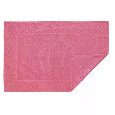 Imagem de Toalha de Piso Tapete de Banheiro Teka Antiderrapante Pezinho, Rosa Cl