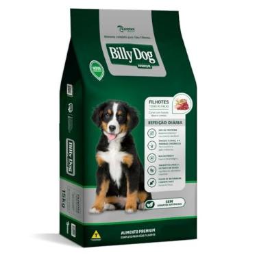 Imagem de Ração Billy Dog Filhotes Refeição Diaria, Sabor Carne, 10,1Kg