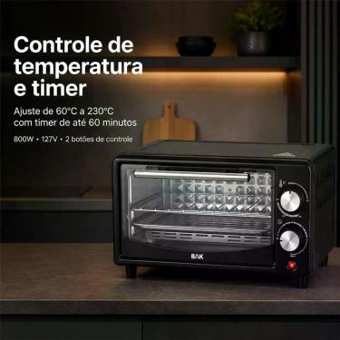 Imagem de Forno Elétrico Compacto 9 Litros 800W 110V Para Cozinha Bancada Assar