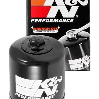 Imagem de K&N Filtro de óleo para motocicleta: Alto desempenho, Premium, projetado para ser usado com óleos sintéticos ou convencionais: Serve para veículos selecionados KTM, KN-156, preto