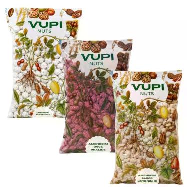 Imagem de Kit Amendoim Doce Sabor Coco - Ninho - Pralinê Peso:1KG - CADA - Vupi,