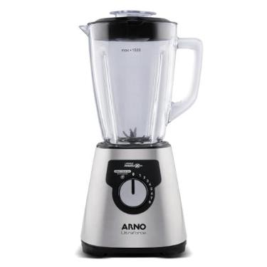 Imagem de Liquidificador Arno Ultraforce 1400W LN92, Inox, com 6 Lâminas Powelix Pro, Jarra de Vidro de 2.2L, Resistente a Choque Térmico e Tecnologia Limpa Fácil, 110V