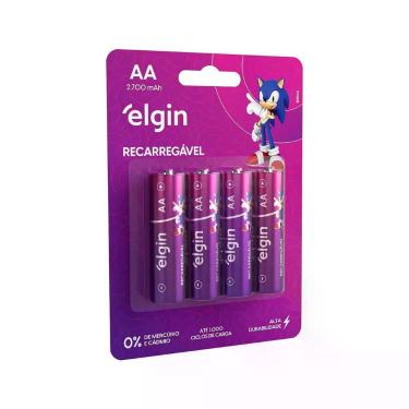 Imagem de Pilha Recarregável AA Elgin 82175 - 2700mAh - com 4 unidades, 4