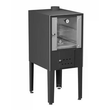 Imagem de Forno a Lenha Tradicional Elevare Industrial Preto com Duas Grades de Inox Mexedor de Brasa