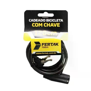 Imagem de Cadeado Bicicleta Com Chave 120cm X 06mm - Fertak