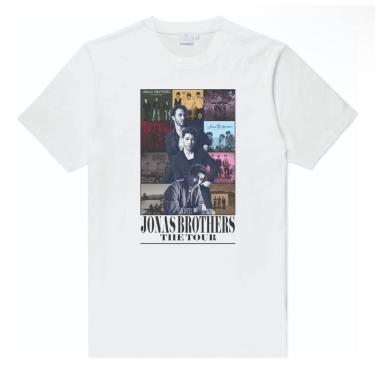 Imagem de Camiseta Jonas Brothers Camisa Unissex Algodão Tour - SEMPRENALUTA, Br