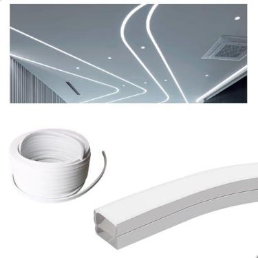 Imagem de Perfil Flexível para Fita LED 2m IP68 – Sobrepor, à Prova d’Água, Uso Externo e Interno