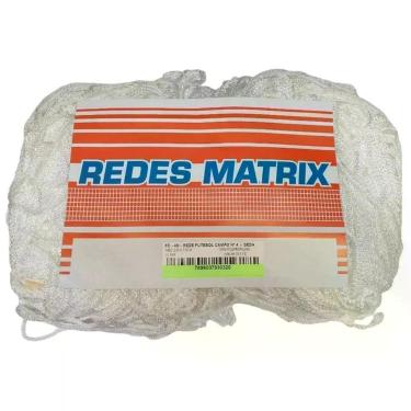 Imagem de Rede para Futebol de Campo Fio 4 Seda Reforçada com Fio 4mm em Seda Torcida Branco Matrix 2,50X7,50M