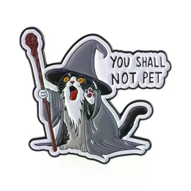 Imagem de Broche De Metal Esmaltado Com Citações De Animais De Desenho Animado F