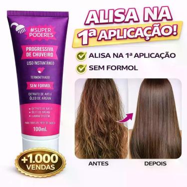 Imagem de Escova Progressiva de Chuveiro Sem Formol Super Poderes 100ml Liso Ins