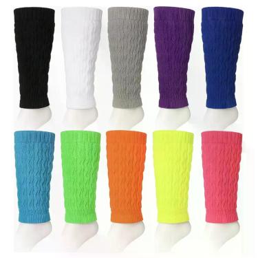 Imagem de kit 6 pares Polaina fitnes Aeróbica Feminina polainas meias esportivas