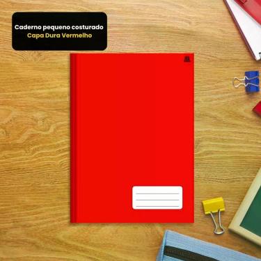 Imagem de Caderno pequeno costurado Capa Dura Vermelho - Animativa