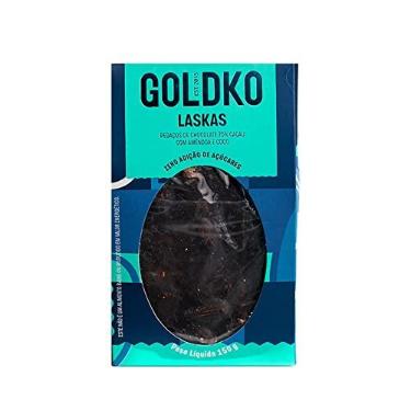 Imagem de Laskas de chocolate 70% cacau com amêndoas e coco zero adição de açúcares GoldKo 150g