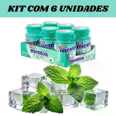 Imagem de Chiclete goma mentos 6 un 56gr - S Açúcar Sabor Intenso. Sabores:Fresh