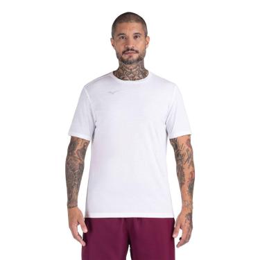 Imagem de Camiseta de Treino Mizuno Lifestyle Logo Masculina, M, Branco