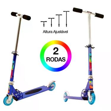 Imagem de Patinete Scooter Filme Trolls Infantil Azul de Alumínio - DM Radical