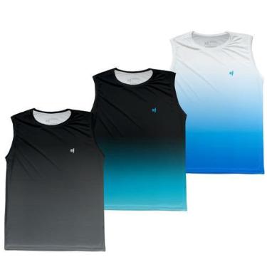 Imagem de Kit 3 Regata Beach Tennis Masculina Dry Camiseta Ante odor termica Pro