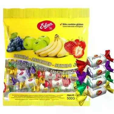 Imagem de Bala mastigável erlan frutas sortidas 500g 112206