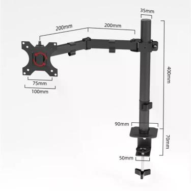 Imagem de Suporte Portátil Com Dupla Montagem de Mesa Para Monitor Com Bandeja P