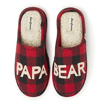 Imagem de Dearfoams Presente de Natal masculino para pai, avô, pijama combinando para a família, papai urso, Xadrez Buffalo, 11-12