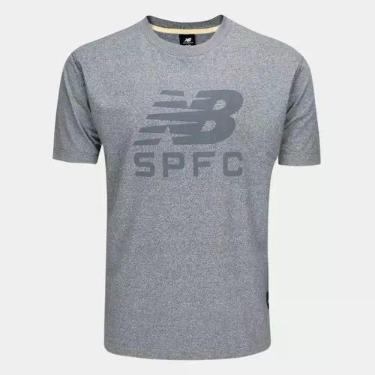 Imagem de Camisa New Balance São Paulo Concentração 2025, Cinza, Claro, G