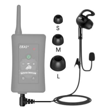 Imagem de GaiRen Fone de ouvido de árbitro de orelha direita, fone de ouvido de 3,5 mm com gancho para fone de ouvido adequado para rádio intercomunicador V6 V4 FBIM futebol futebol treinador
