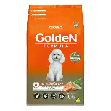 Imagem de Ração Golden Fórmula Cães Adultos Mini e Pequeno sabor Salmão e Arroz 