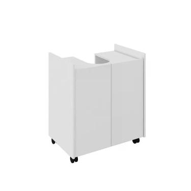 Imagem de Gabinete Para Pia De Banheiro Com Porta Eccos Branco Potenza